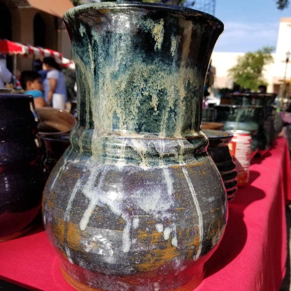 Handmade/Hand Thrown StoneWare Ceramic Vase